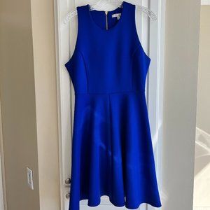 Milly Sapphire Blue Skater Skirt Mini Dress
